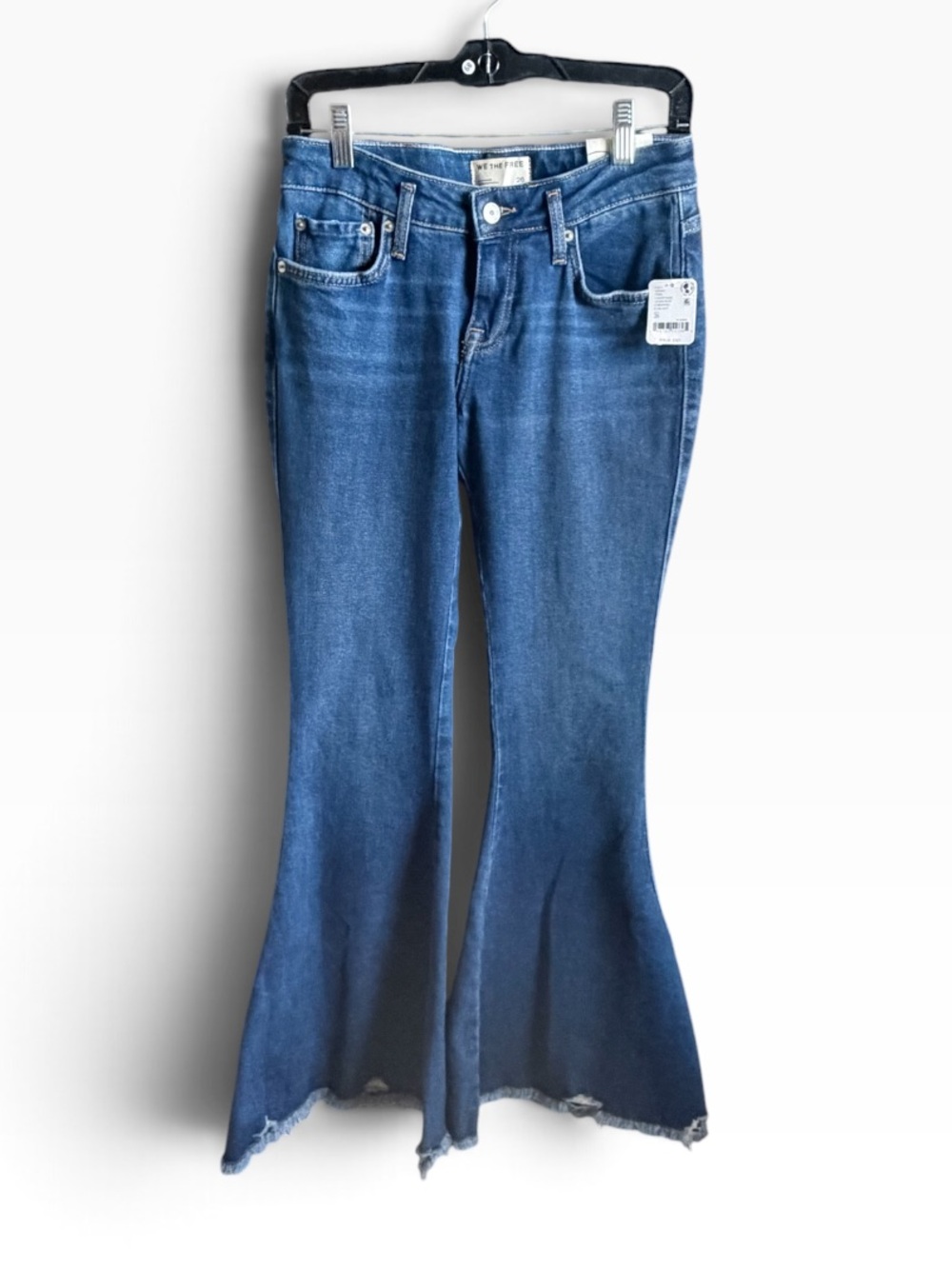 Free People We The Free Emre Low Rise Flare Jeans Daisy Blue 26 NWT